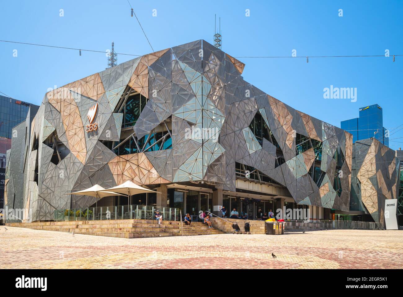 anuary 1, 2019: Australian Centre for the Moving Image located at Federation Square in Melbourne, Victoria, Australia. It is an Australias national mu Stock Photo