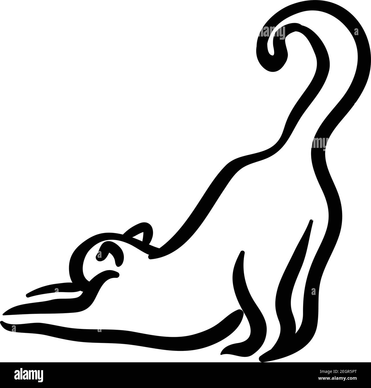 Cat Scratch stock illustration lineart isolated in white background