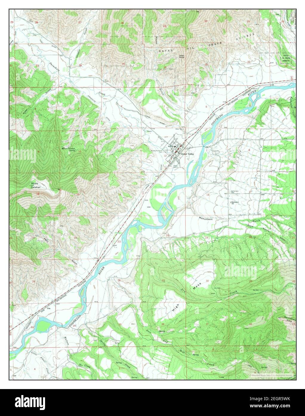 Grand Valley, Colorado, map 1962, 124000, United States of America by