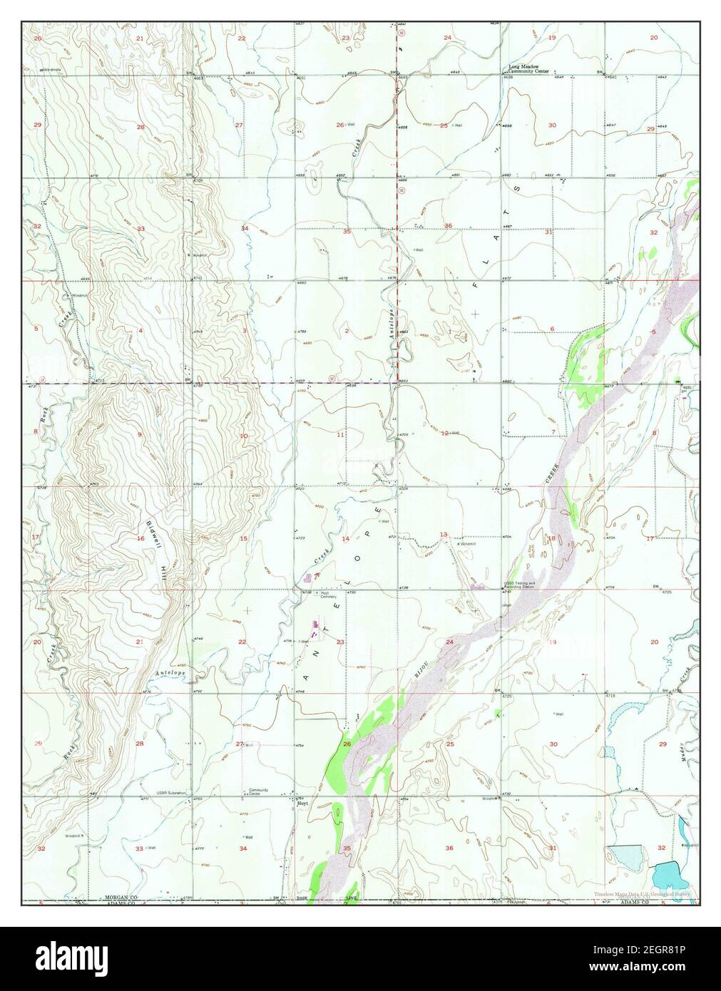 Hoyt, Colorado, map 1950, 1:24000, United States of America by Timeless ...