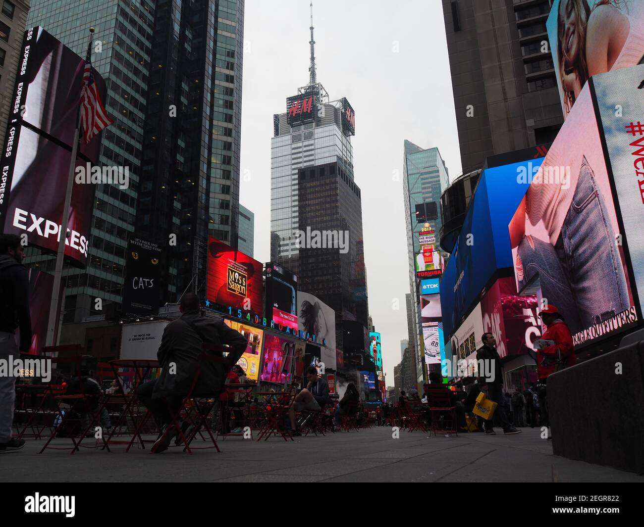 Manhattan, New York - April 21, 2017 - Pre pandemic View of times ...