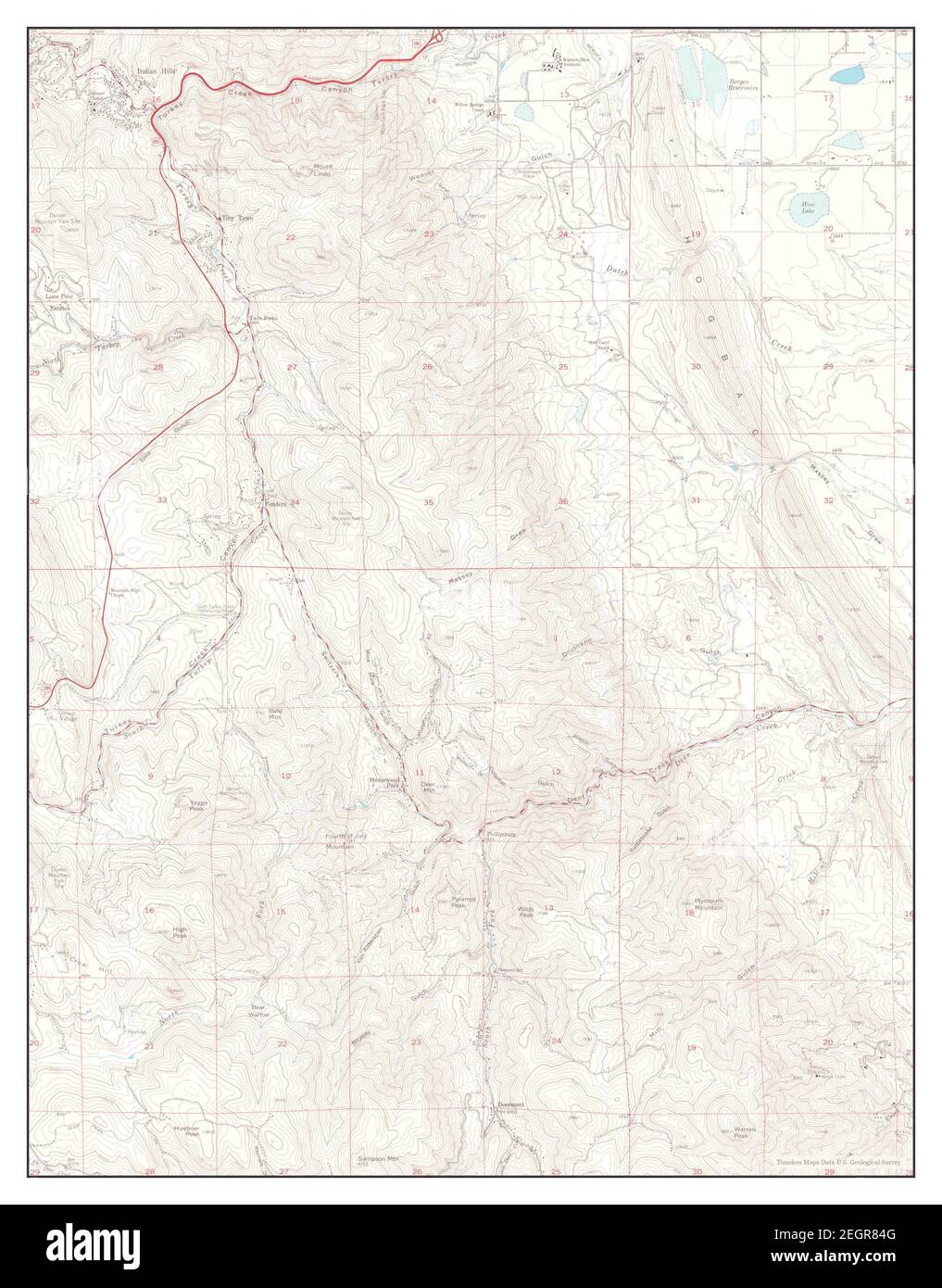Indian Hills, Colorado, map 1965, 124000, United States of America by