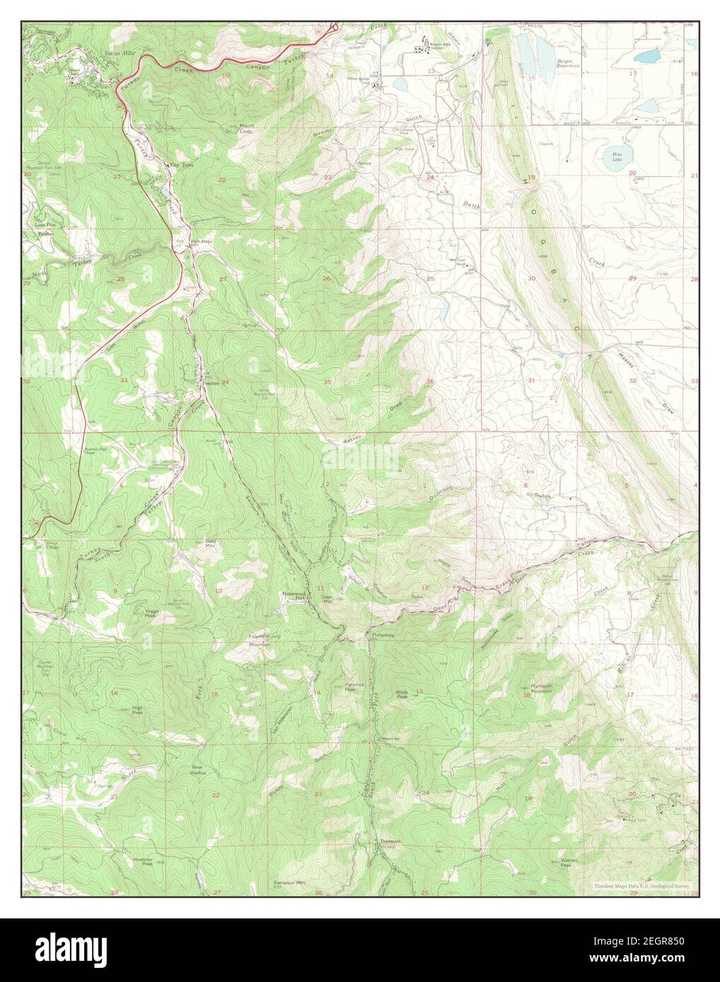 Indian Hills, Colorado, map 1965, 124000, United States of America by