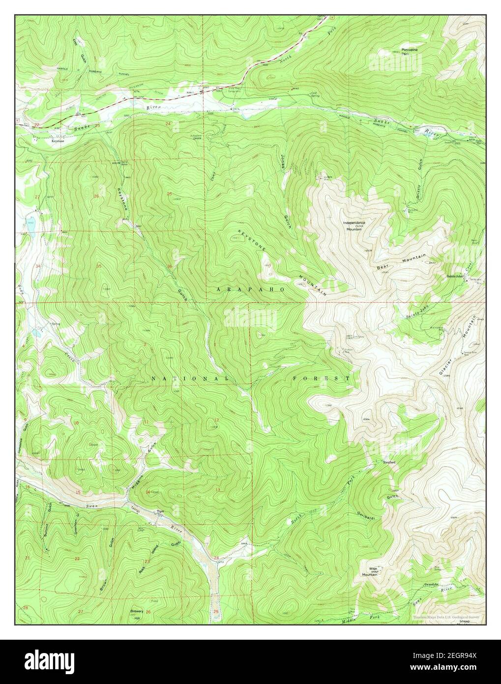 Keystone colorado map 1958 1 24000 united states of america by