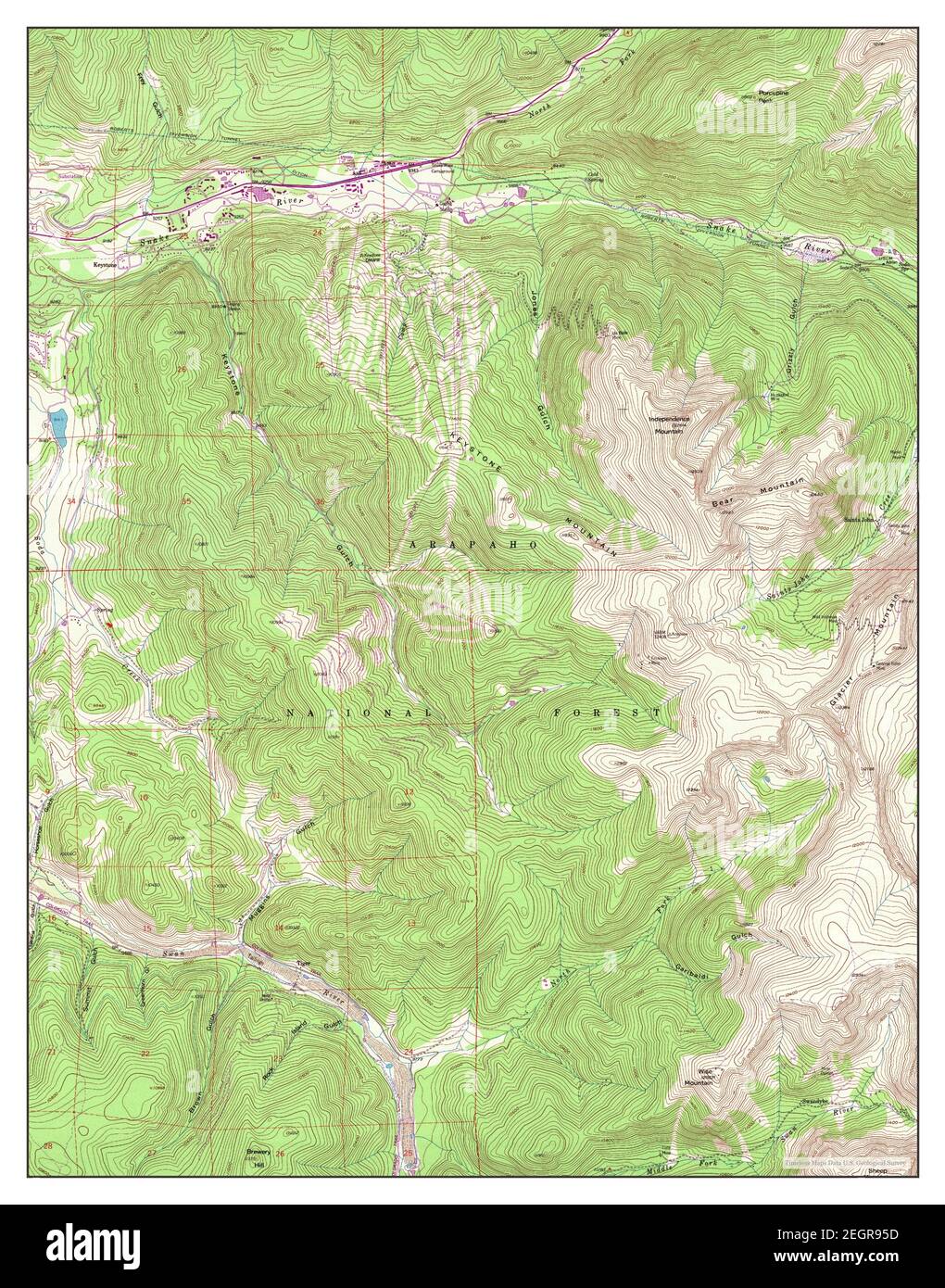 Keystone colorado map 1958 1 24000 united states of america by
