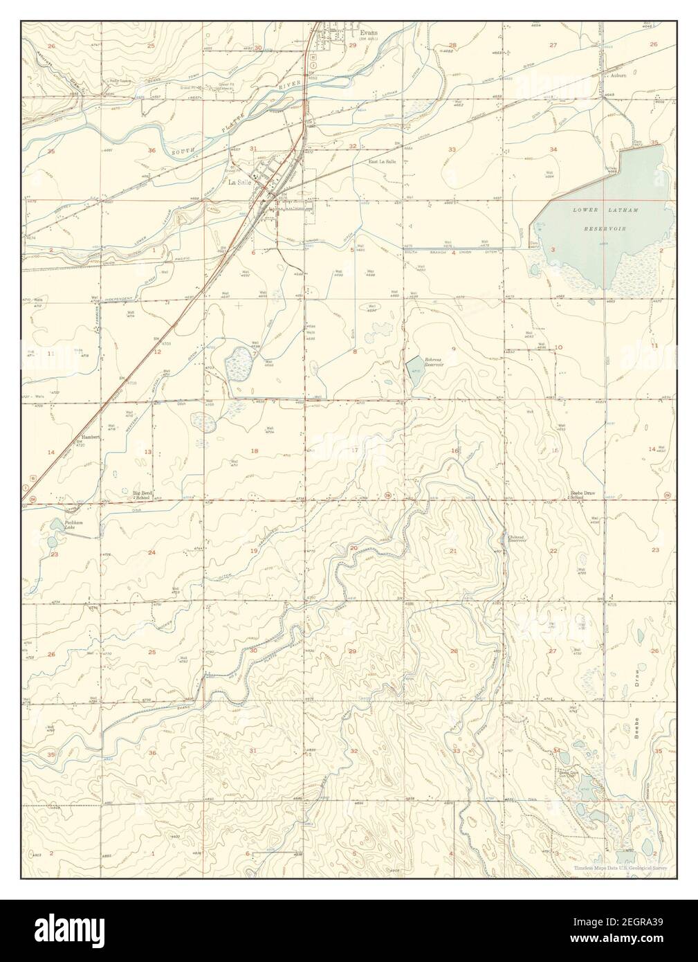 La Salle, Colorado, map 1951, 124000, United States of America by Timeless Maps, data U.S