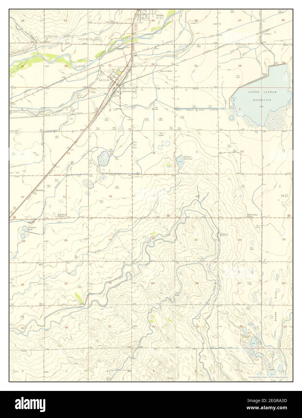 La Salle, Colorado, map 1951, 124000, United States of America by