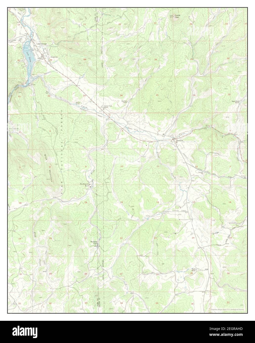 Lake Colorado, map 1956, 124000, United States of America by