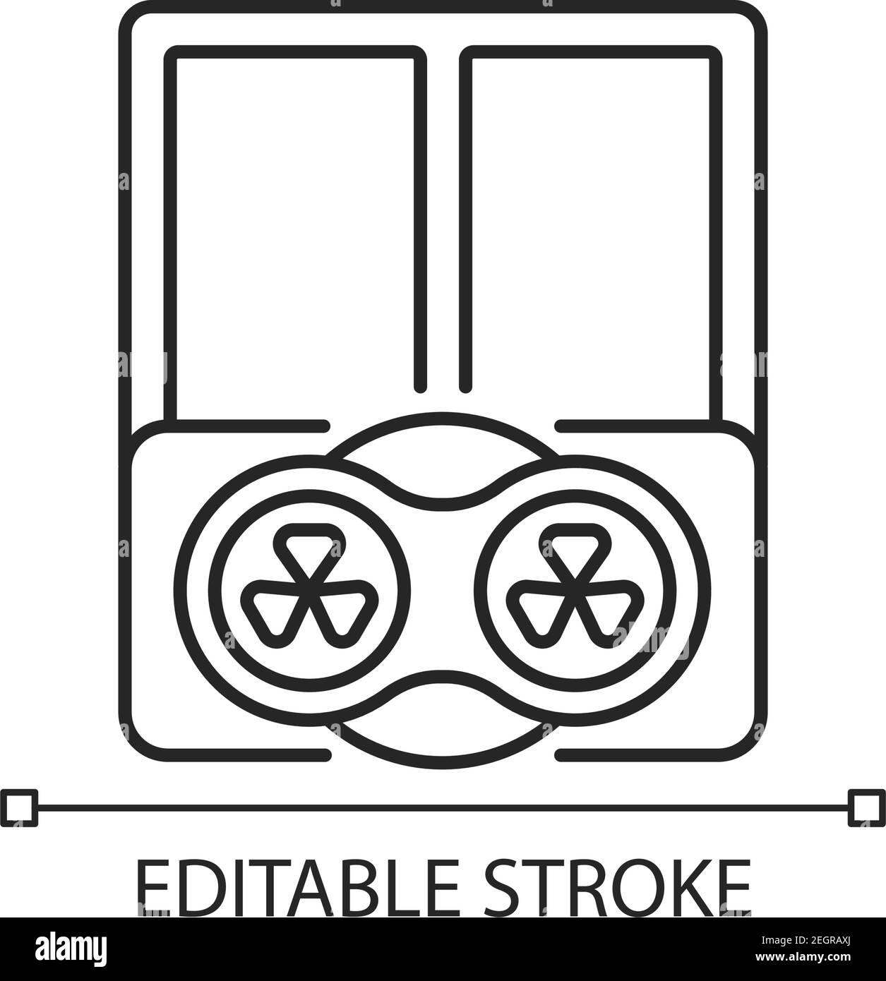 Window fans linear icon Stock Vector