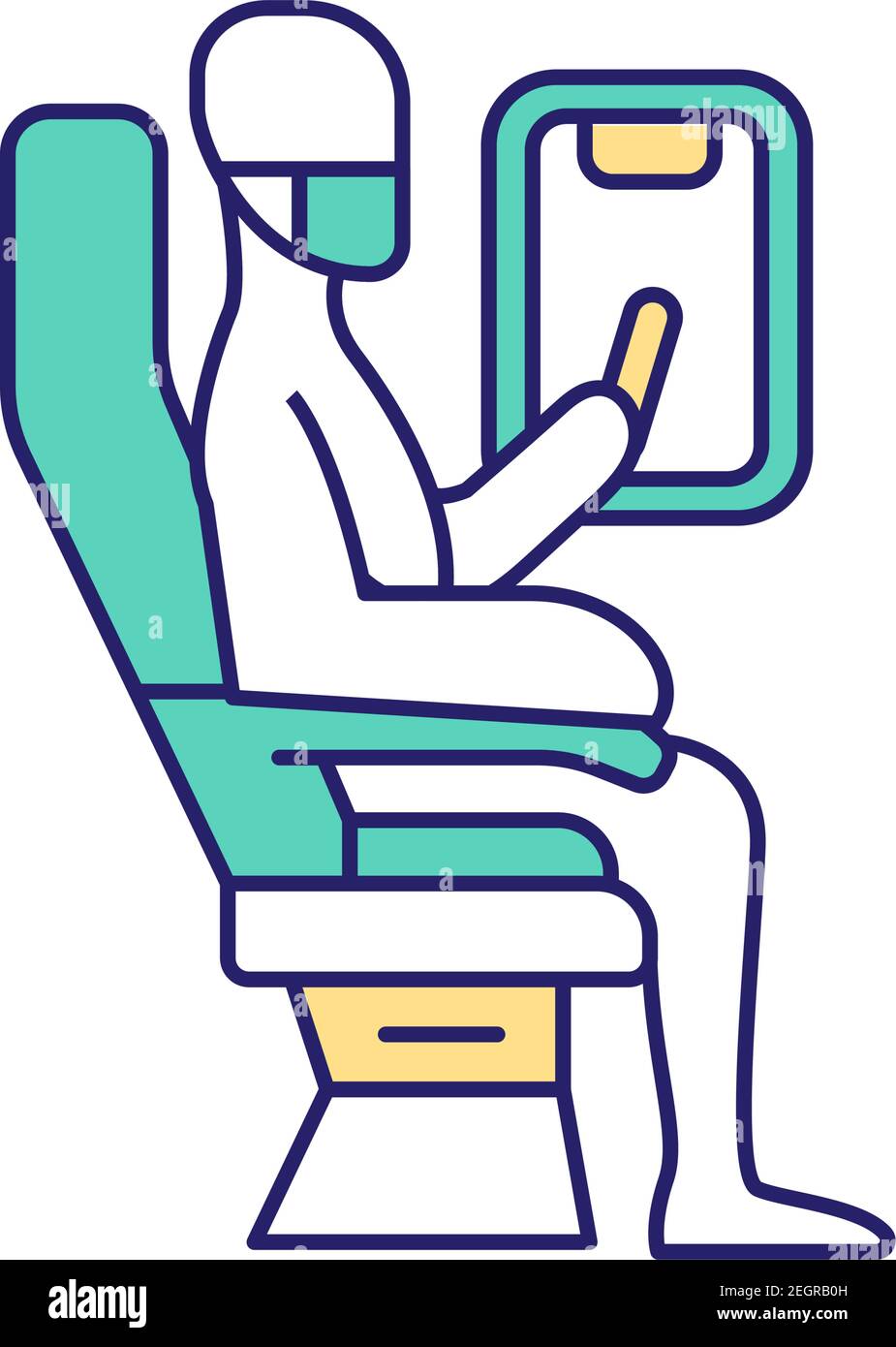 Lockdown travel rules RGB color icon Stock Vector