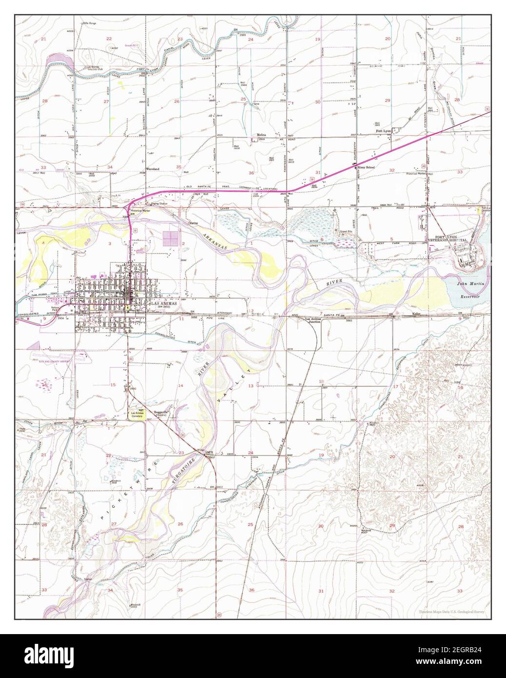 Map of las animas Cut Out Stock Images & Pictures Alamy