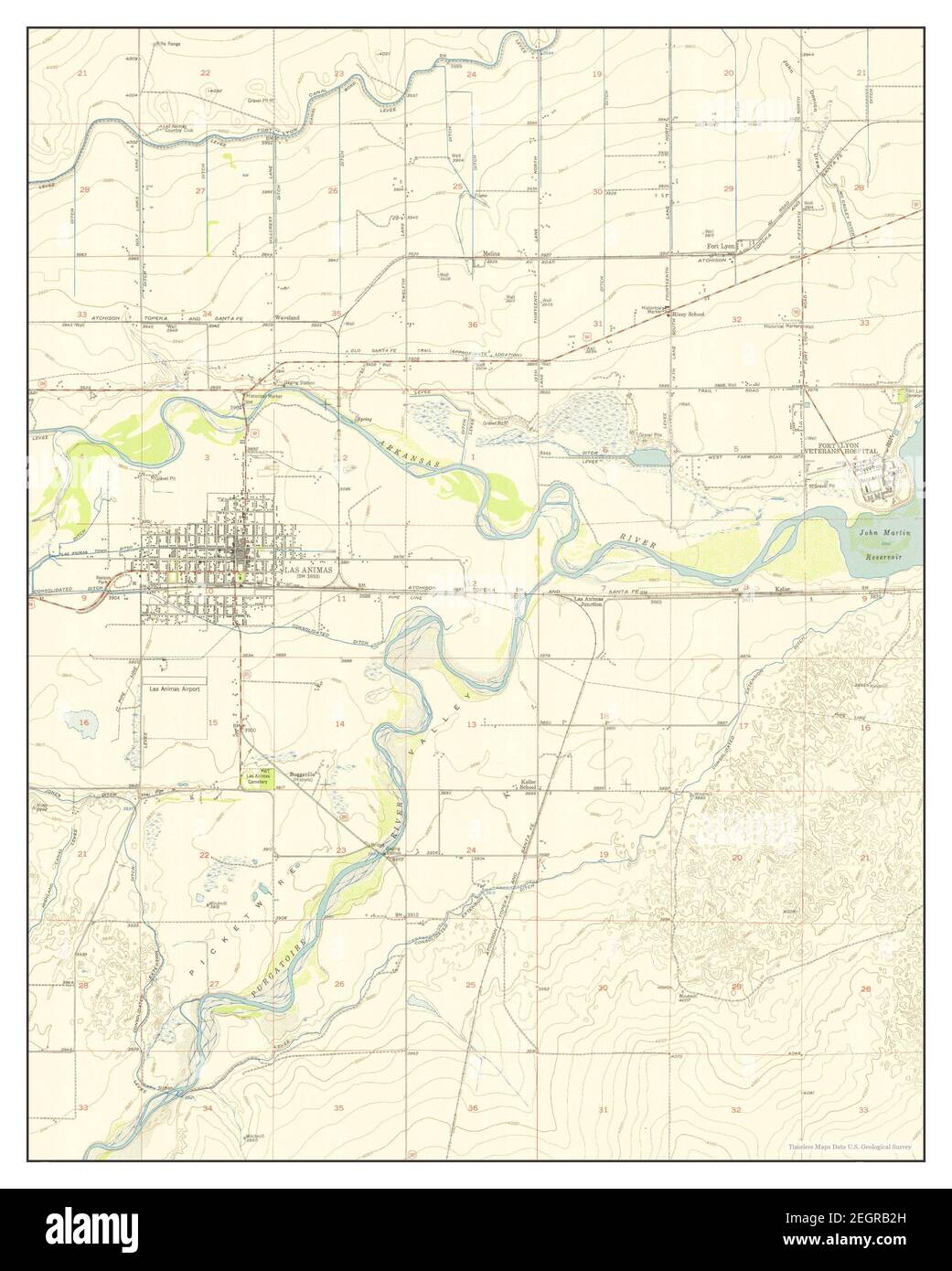 Las animas colorado map hires stock photography and images Alamy