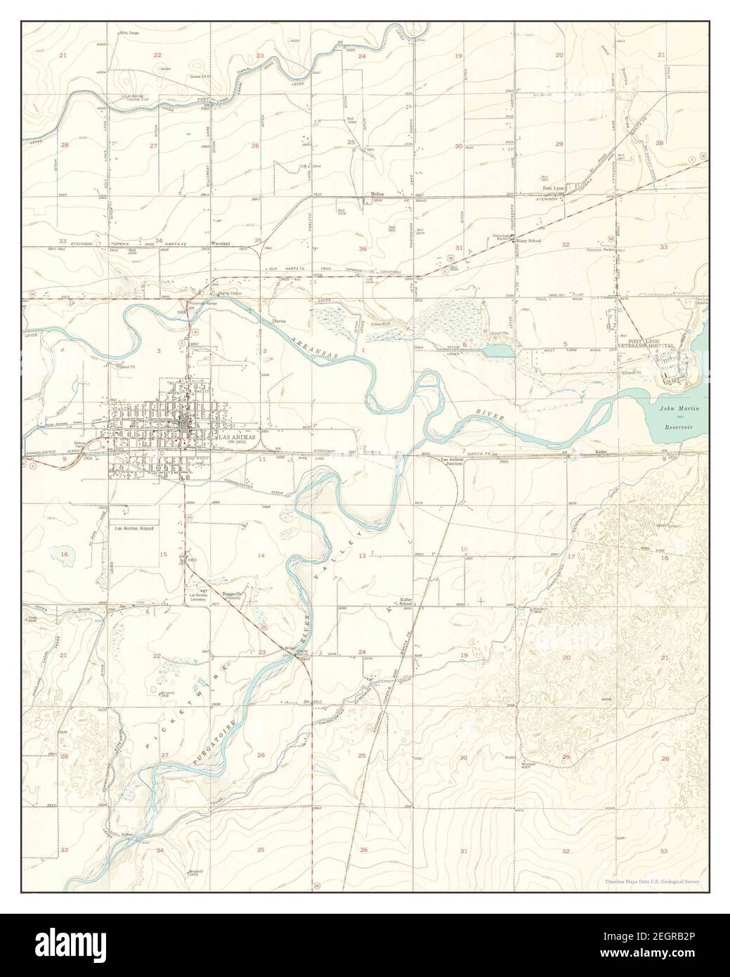 Las Animas Colorado Map Las Animas, Colorado, Map 1953, 1:24000, United States Of America By  Timeless Maps, Data U.s. Geological Survey Stock Photo - Alamy