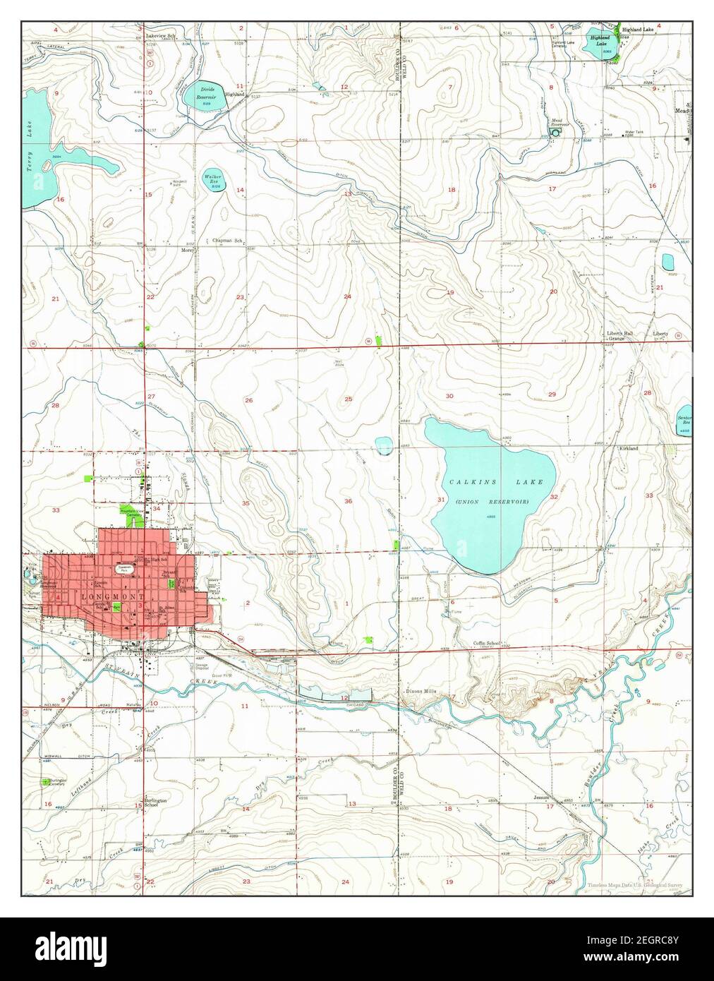 Longmont, Colorado, map 1950, 1:24000, United States of America by ...
