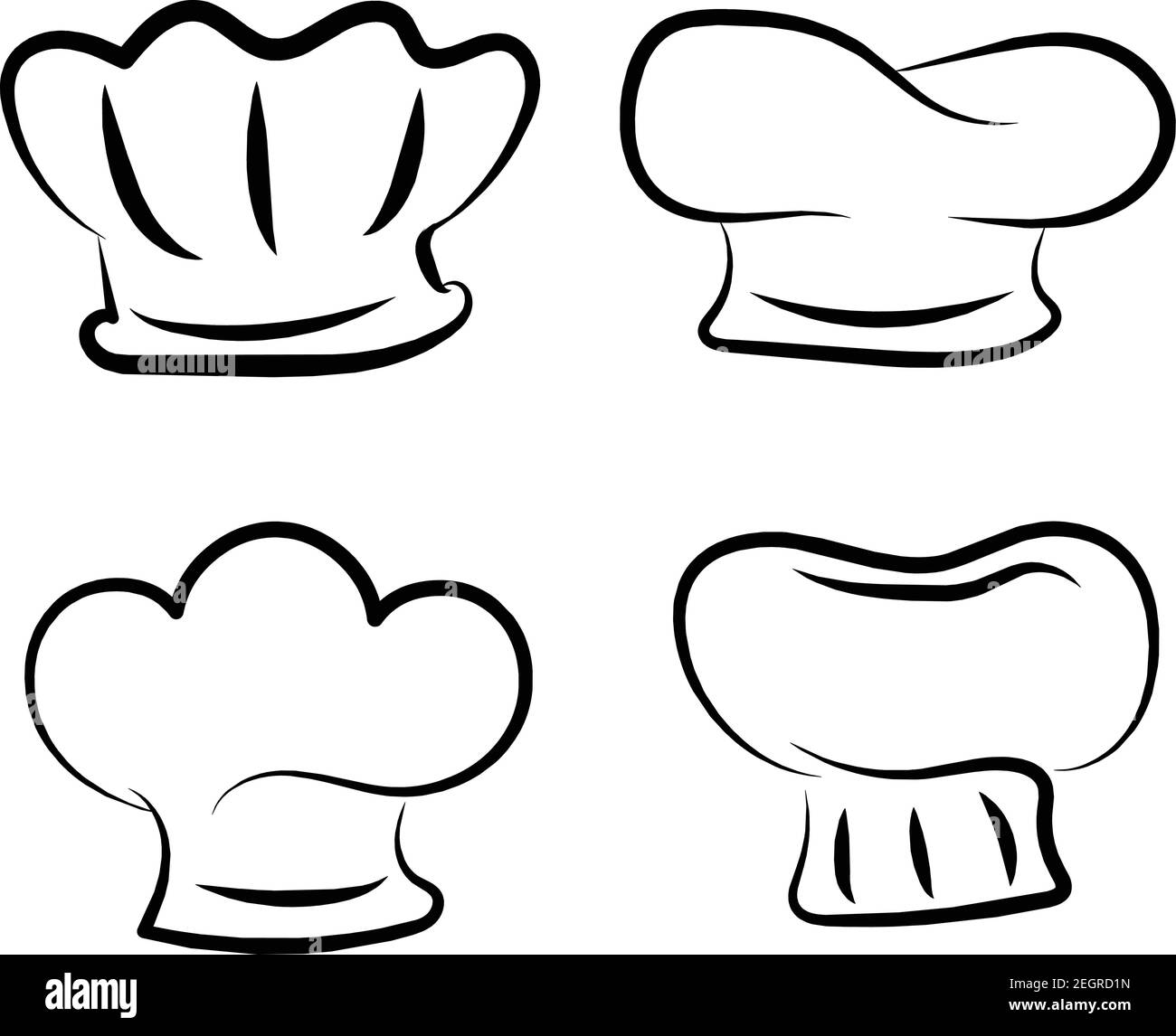 Different styles of Chef Hat line art vector illustration Stock Vector  Image & Art - Alamy