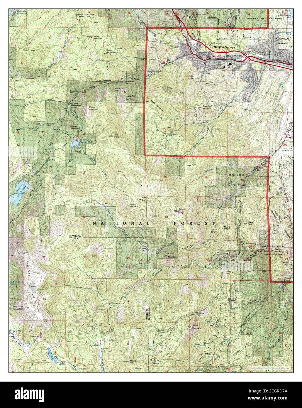 Manitou Springs, Colorado, map 1994, 124000, United States of America