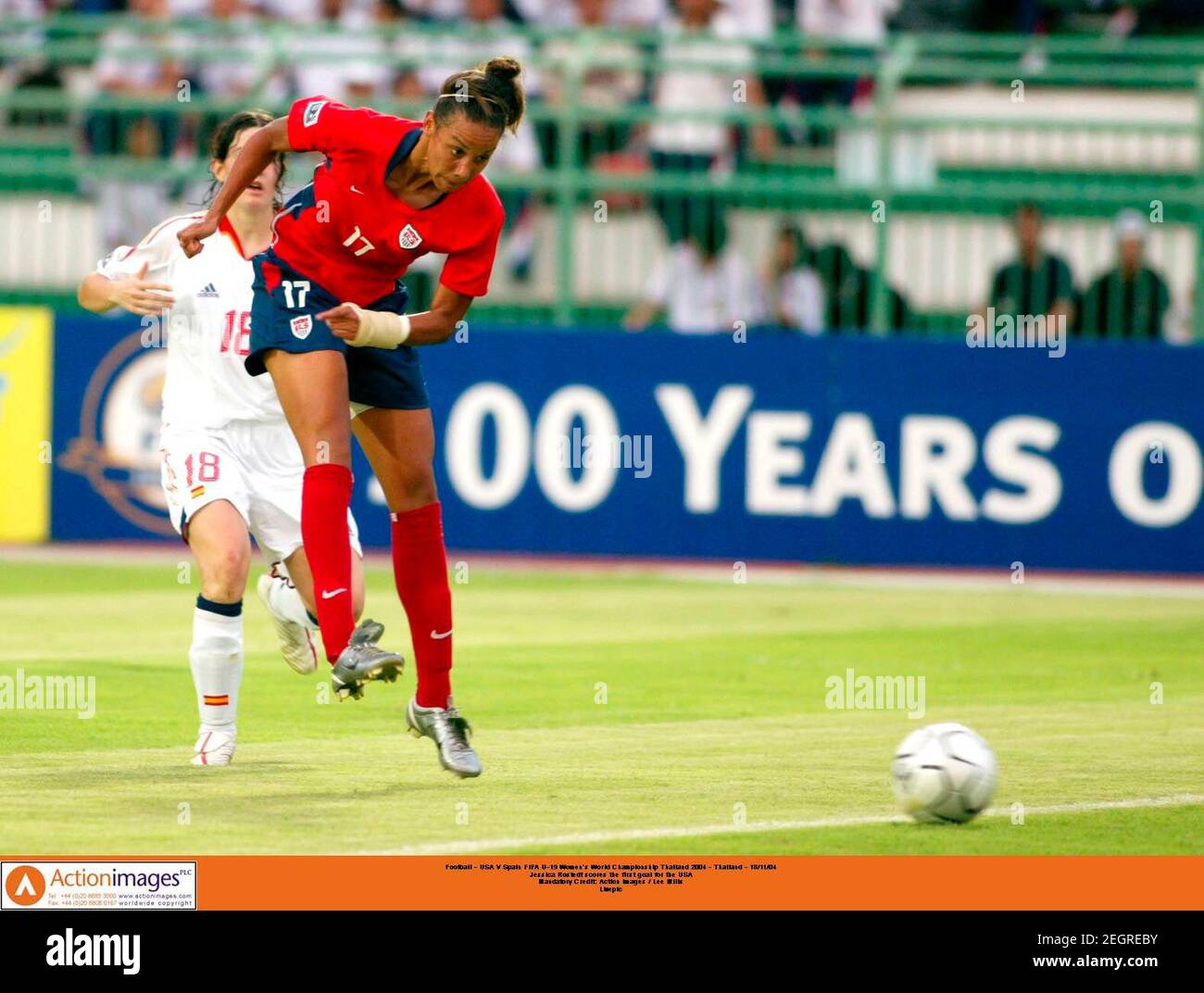 Football Usa V Spain Fifa U19 Women S World Championship Thailand 04 Thailand 18 11 04 Jessica Rostedt Scores The First Goal For The Usa Mandatory Credit Action Images Lee Mills Livepic Stock Photo Alamy
