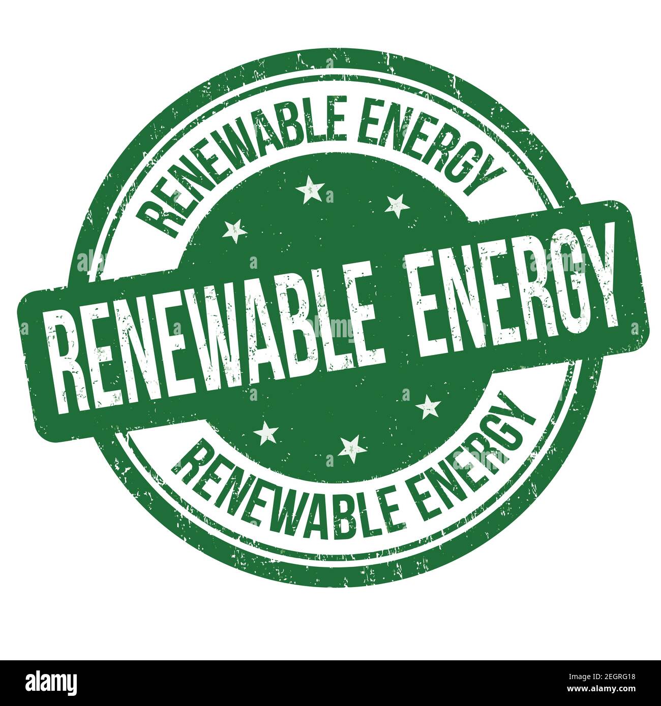 Renewable energy grunge rubber stamp on white background, vector ...