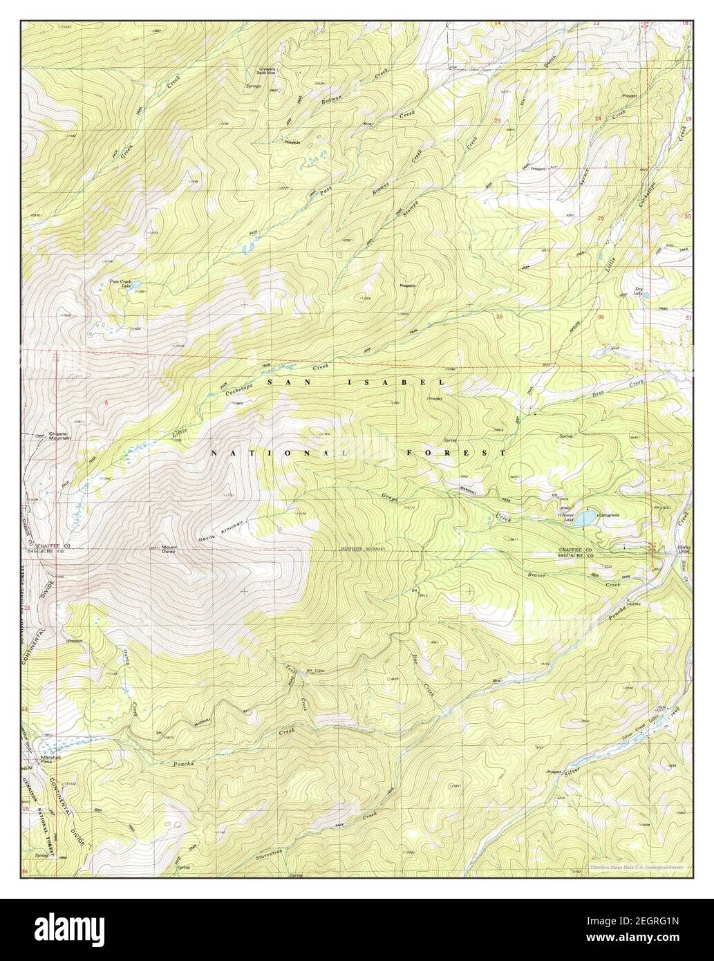 Mount Ouray, Colorado, map 1980, 124000, United States of America by