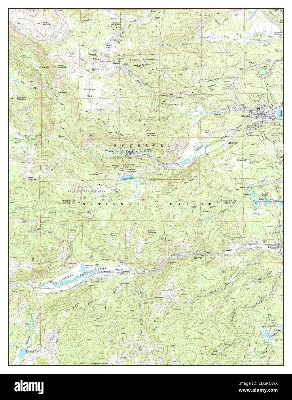 Nederland, Colorado, map 1972, 1:24000, United States of America by 