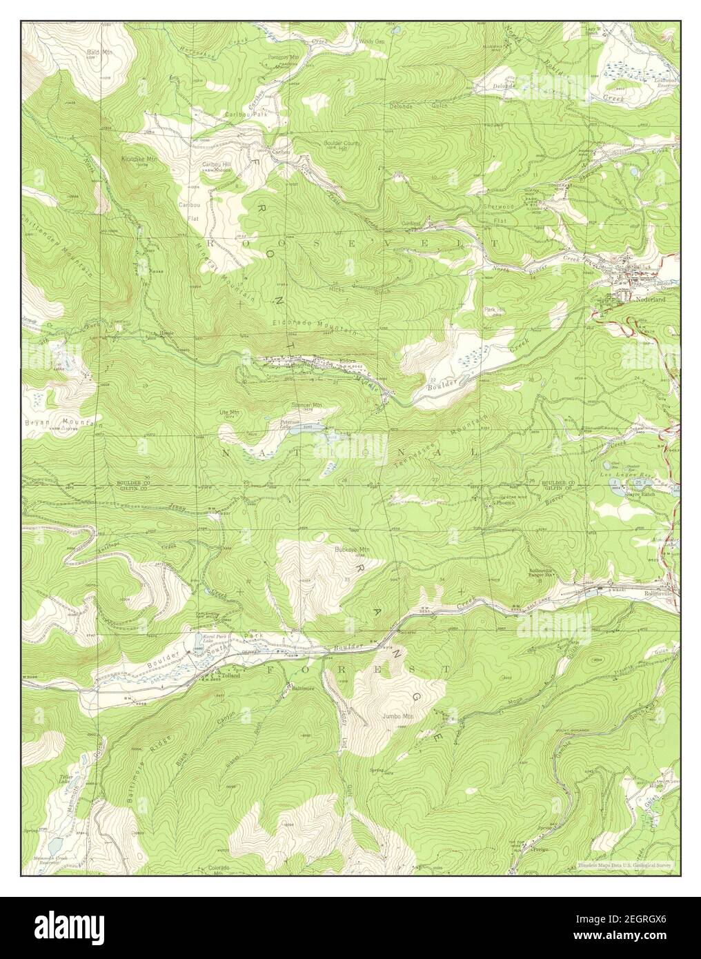 Nederland, Colorado, map 1942, 1:24000, United States of America by 
