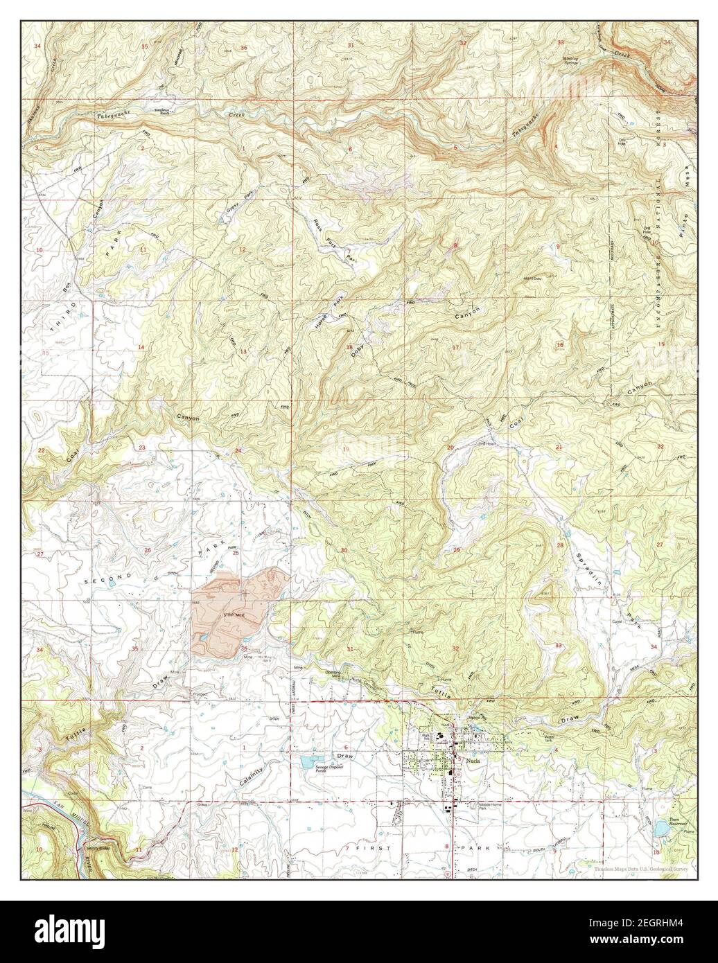 Nucla, Colorado, map 1994, 124000, United States of America by