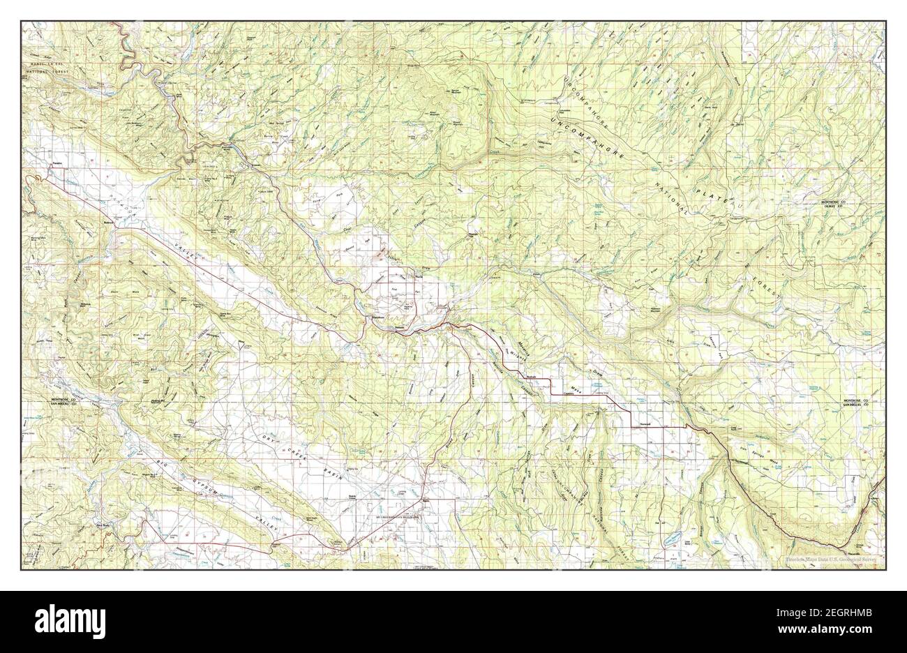 Nucla, Colorado, map 1983, 1100000, United States of America by