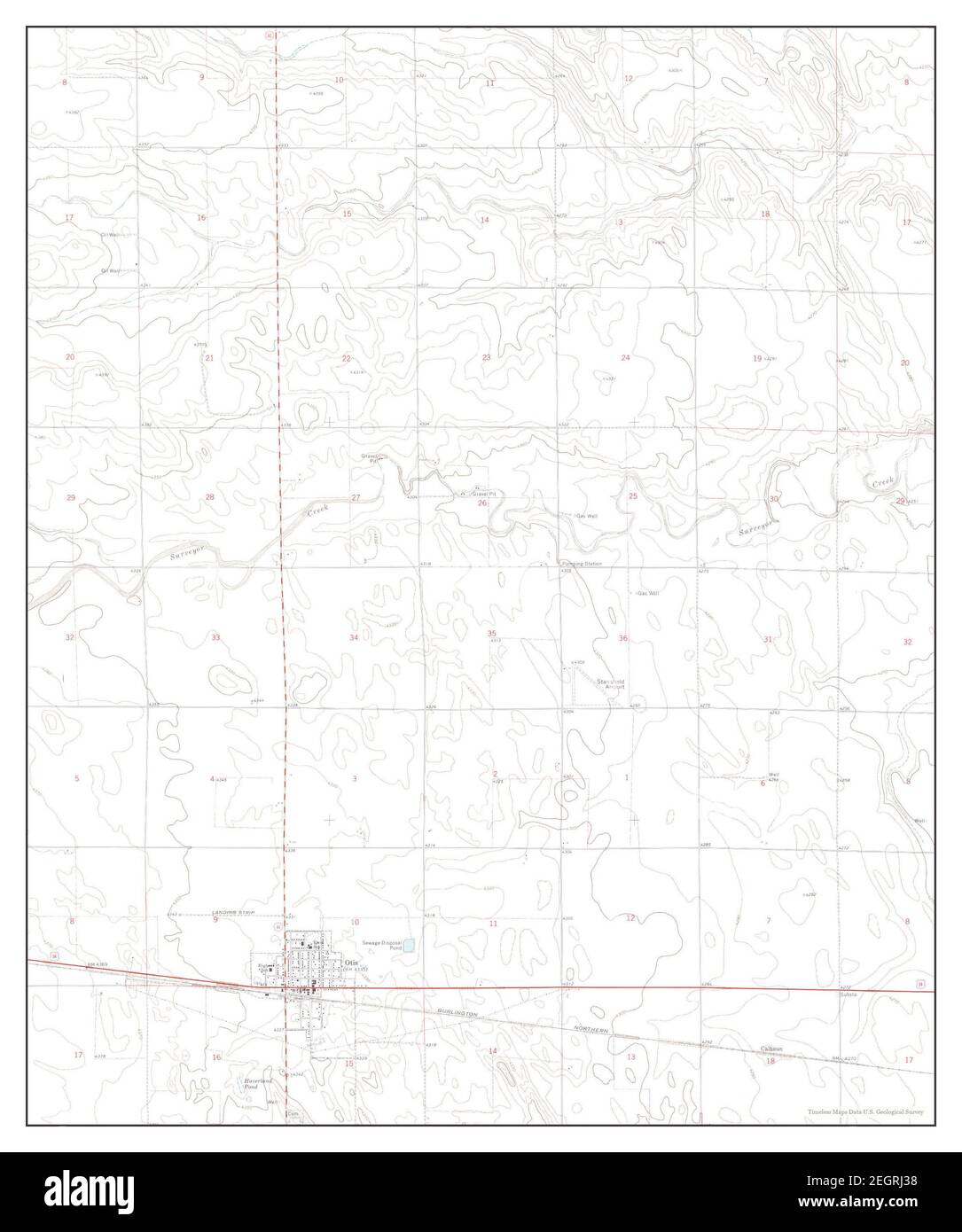 Otis, Colorado, map 1972, 124000, United States of America by Timeless