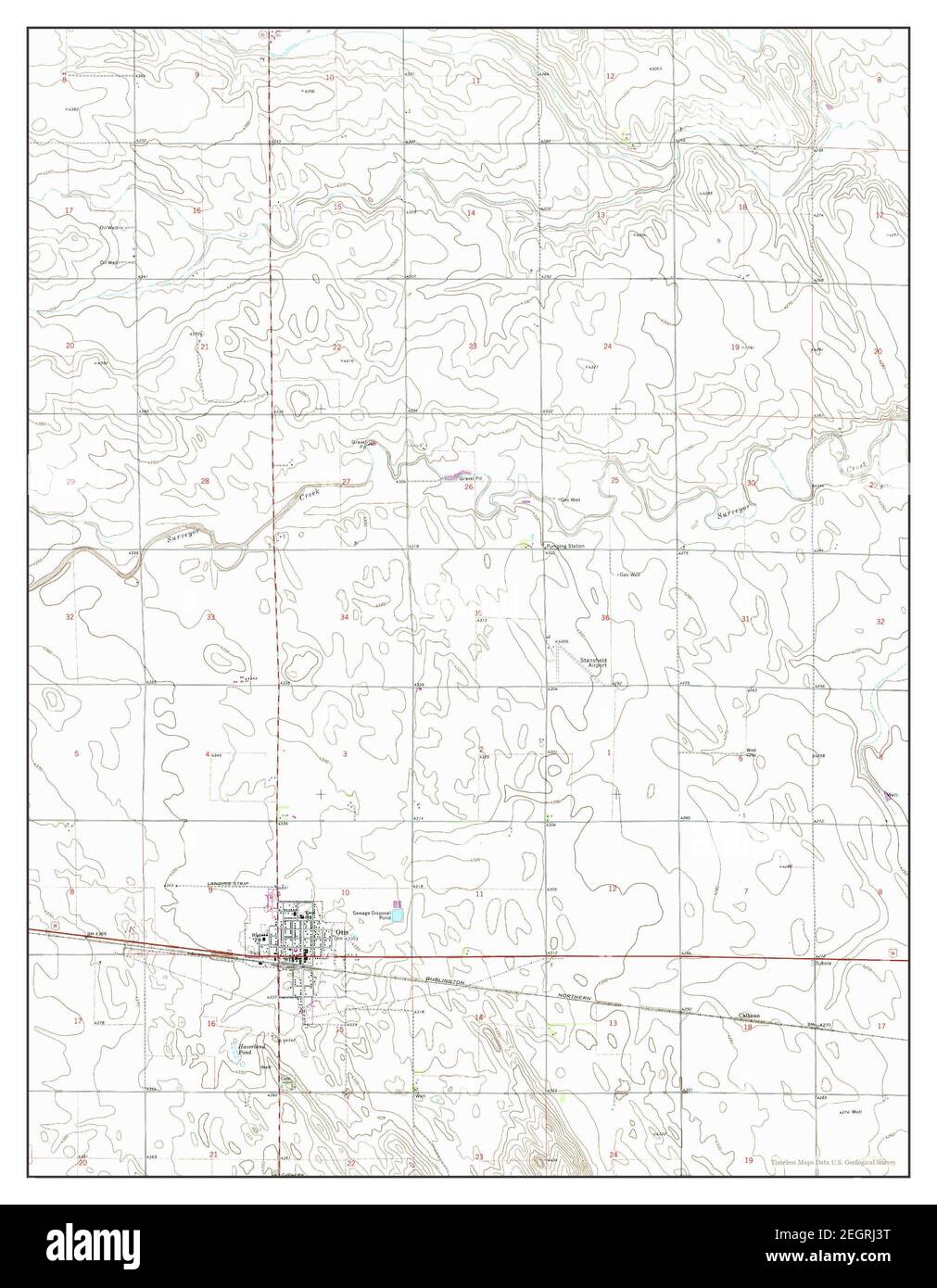 Otis, Colorado, map 1972, 124000, United States of America by Timeless