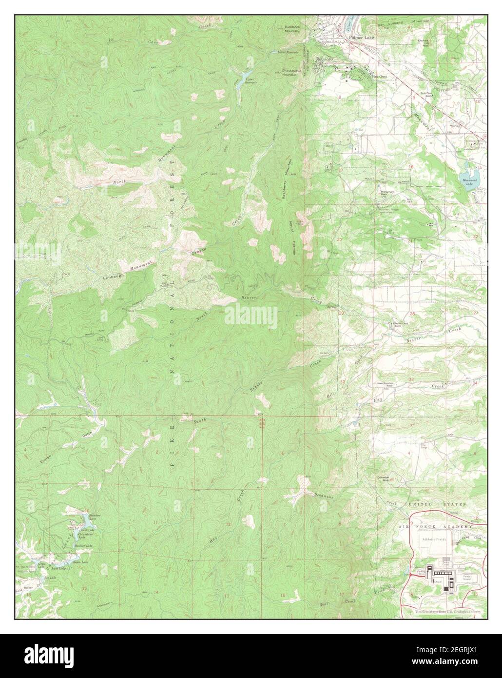Palmer Lake, Colorado, map 1961, 124000, United States of America by