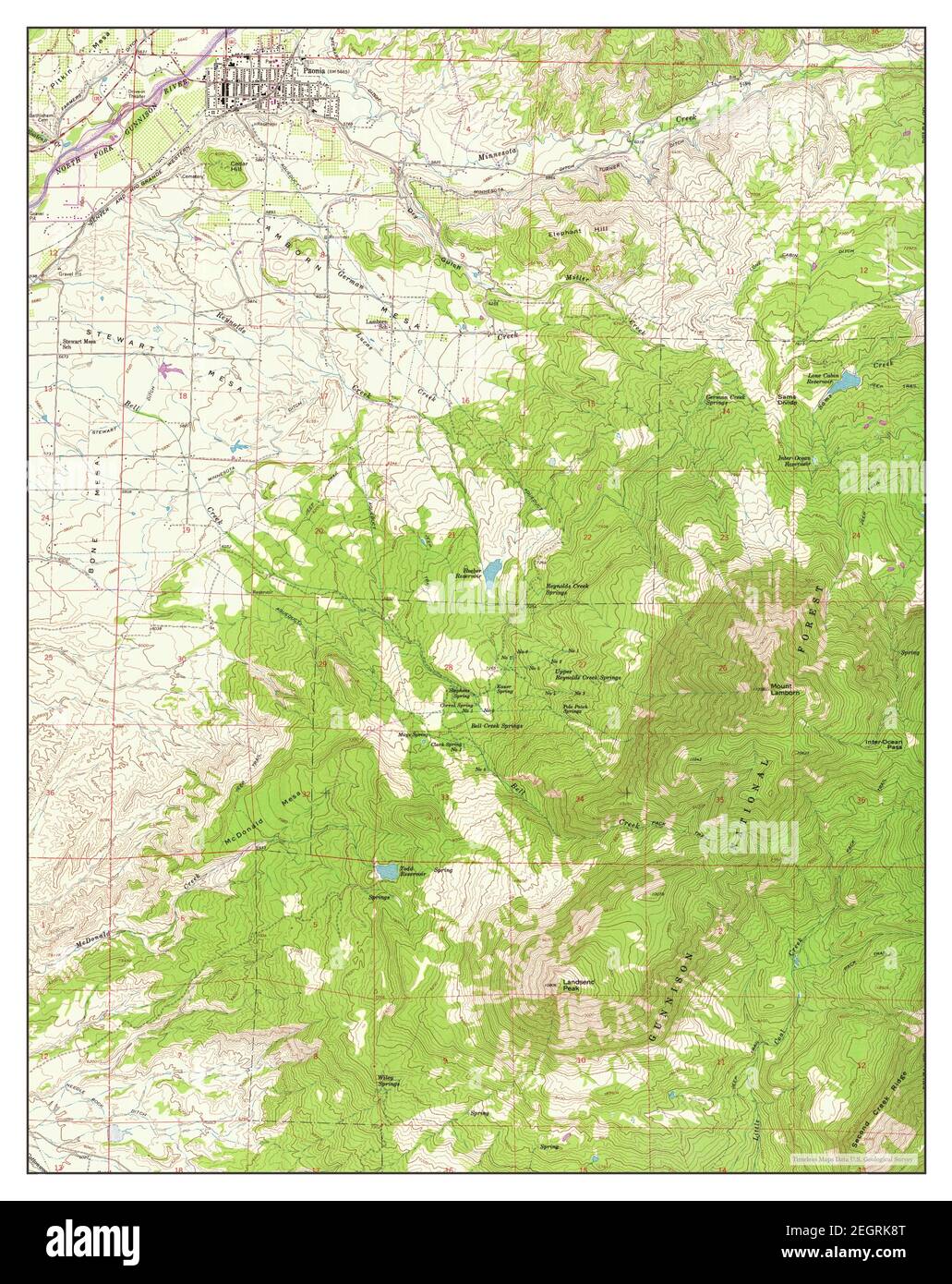 Paonia, Colorado, map 1965, 124000, United States of America by
