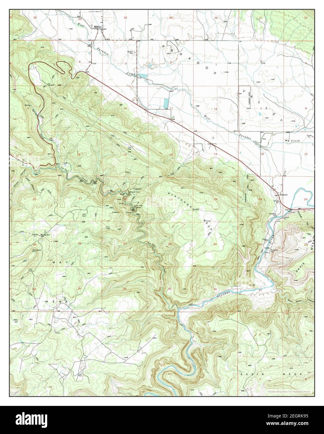 Paradox, Colorado, map 1994, 124000, United States of America by