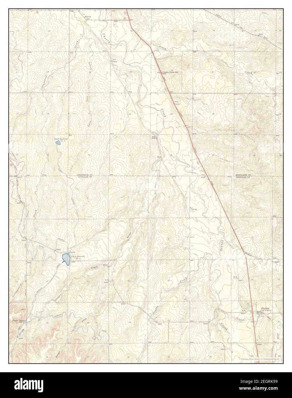Map of parker colorado hires stock photography and images Alamy
