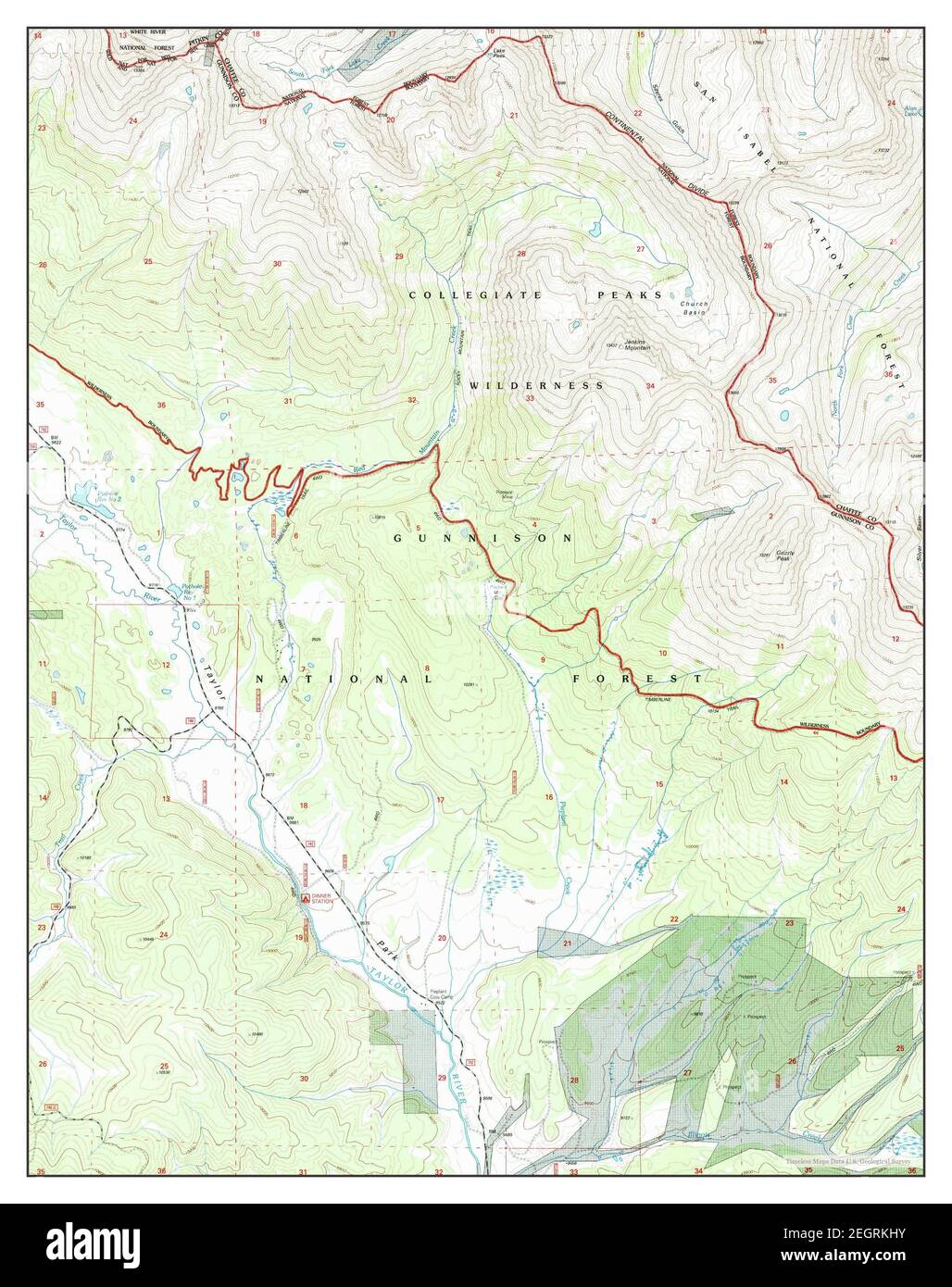 Pieplant, Colorado, map 1994, 1:24000, United States of America by Timeless Maps, data U.S. Geological Survey Stock Photo
