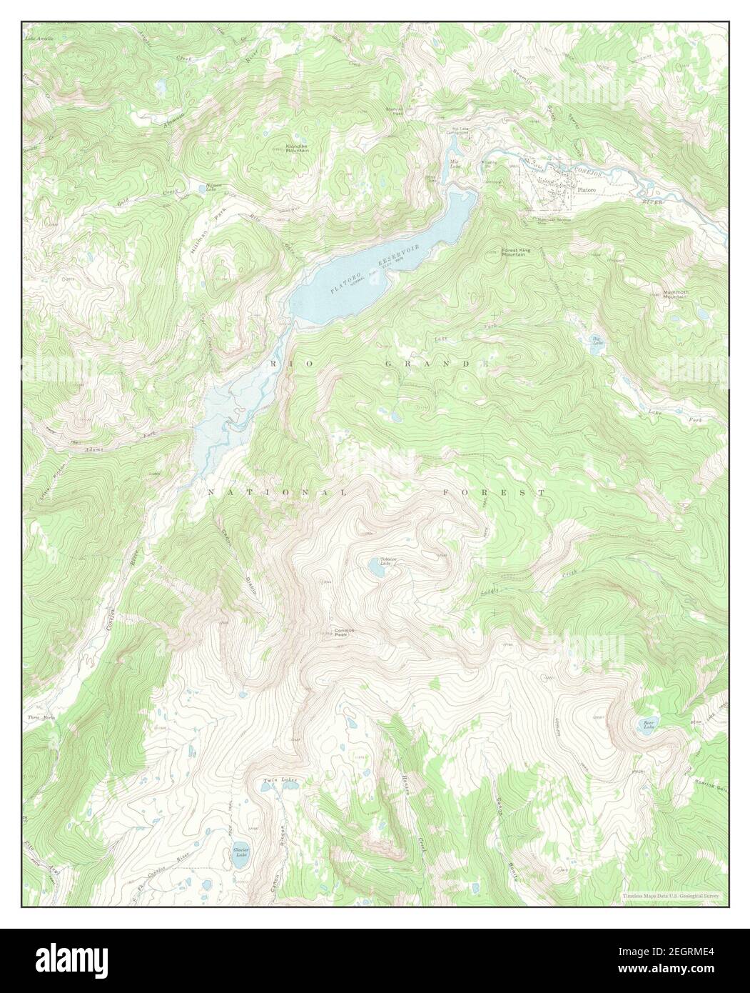 Platoro, Colorado, map 1967, 124000, United States of America by