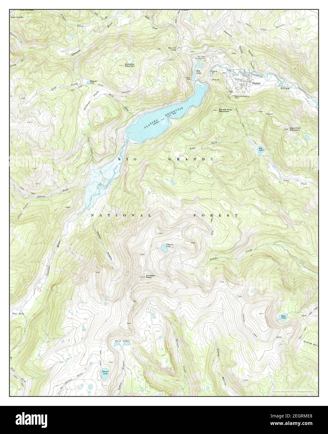 Platoro, Colorado, map 1967, 124000, United States of America by