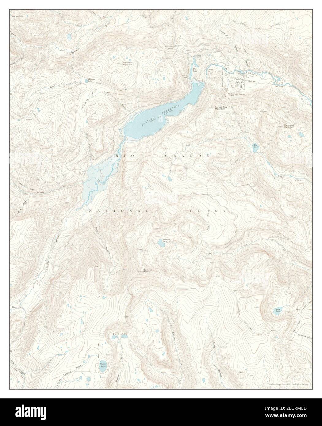 Platoro, Colorado, map 1967, 124000, United States of America by