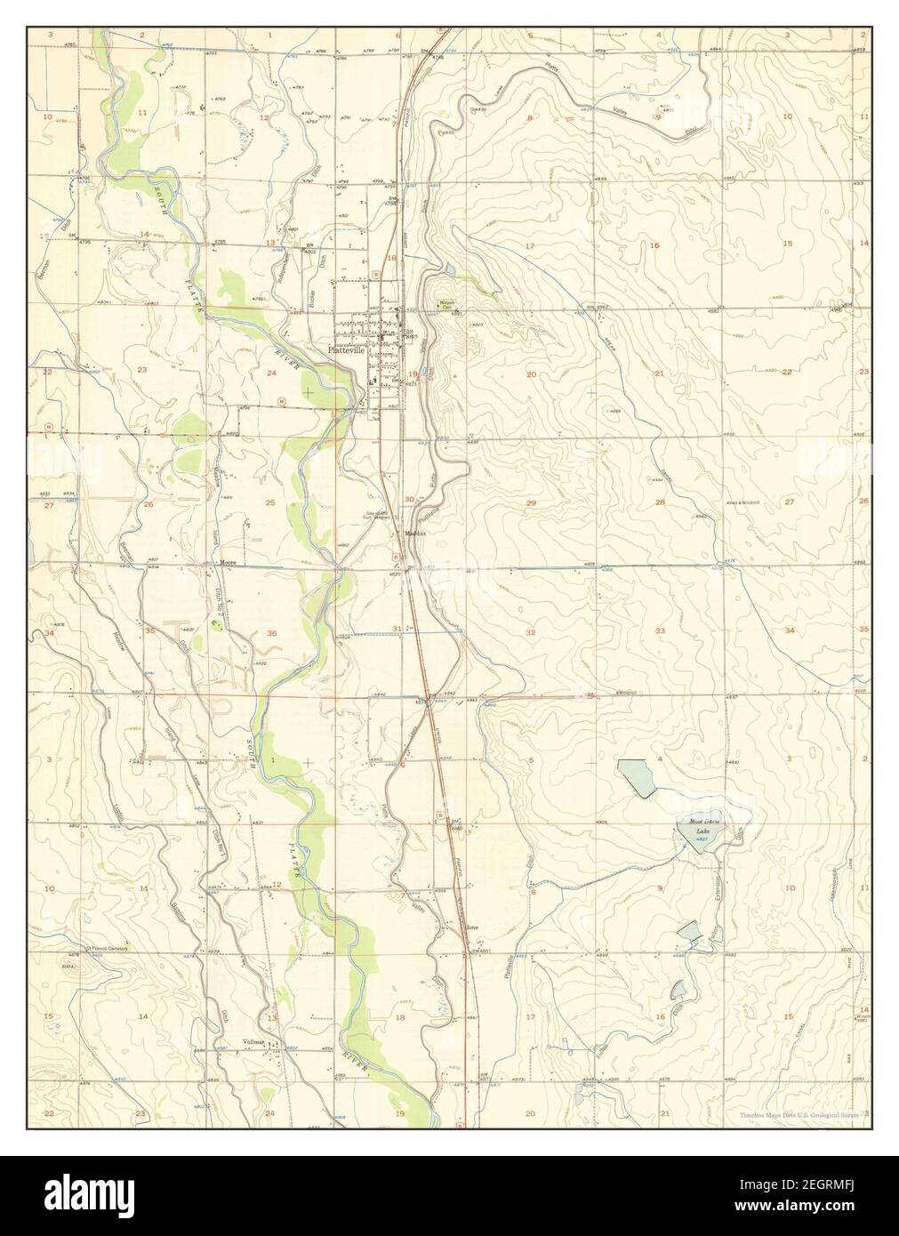 Platteville, Colorado, map 1950, 124000, United States of America by
