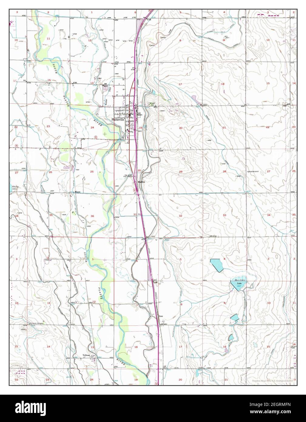 Platteville, Colorado, map 1949, 124000, United States of America by