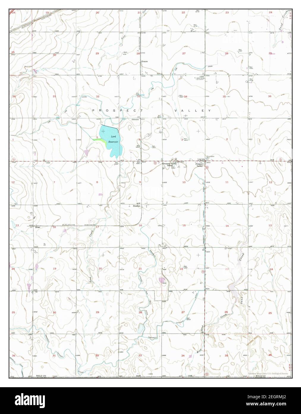 Prospect Valley, Colorado, map 1950, 124000, United States of America