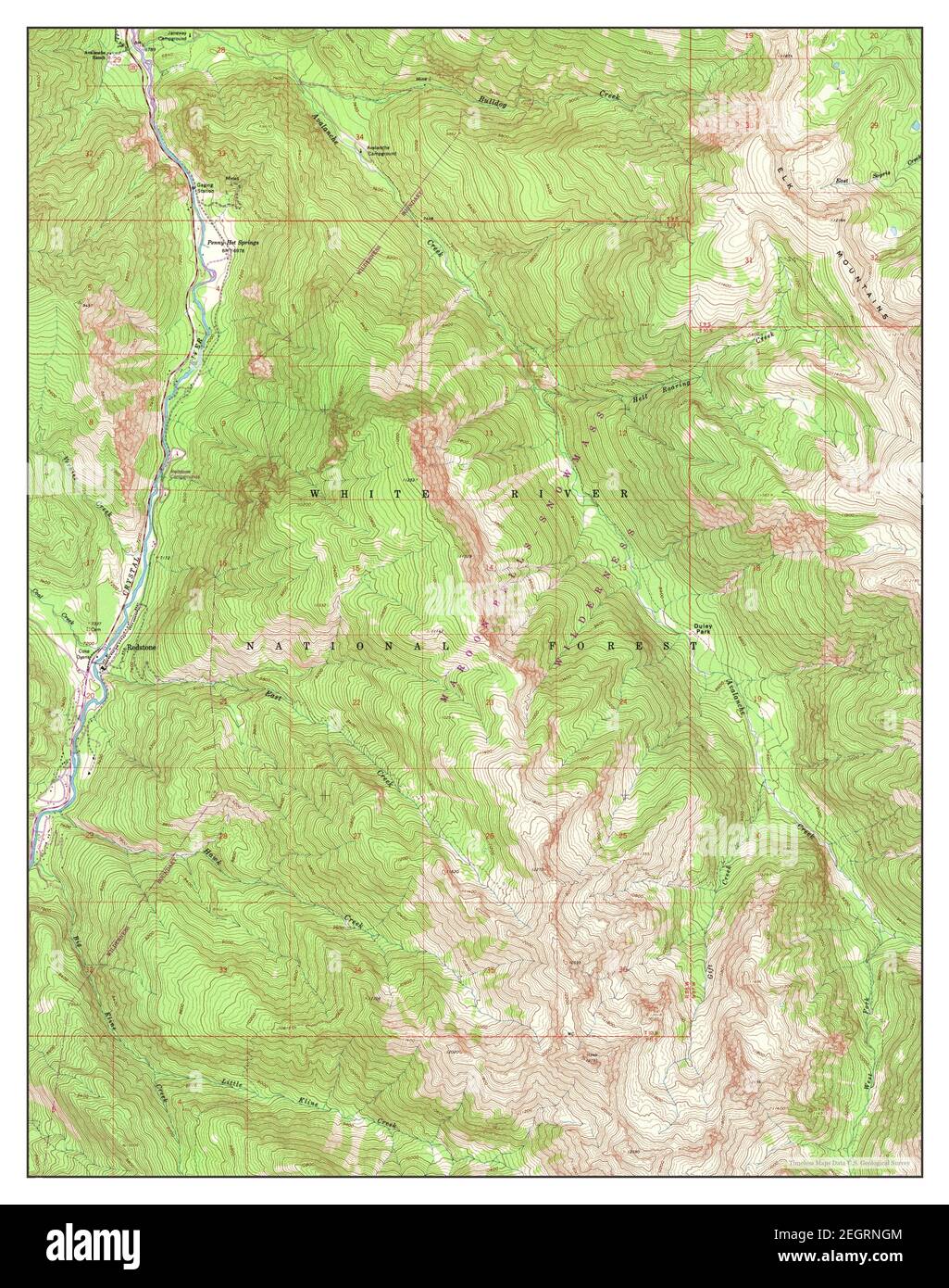 Redstone, Colorado, map 1960, 124000, United States of America by