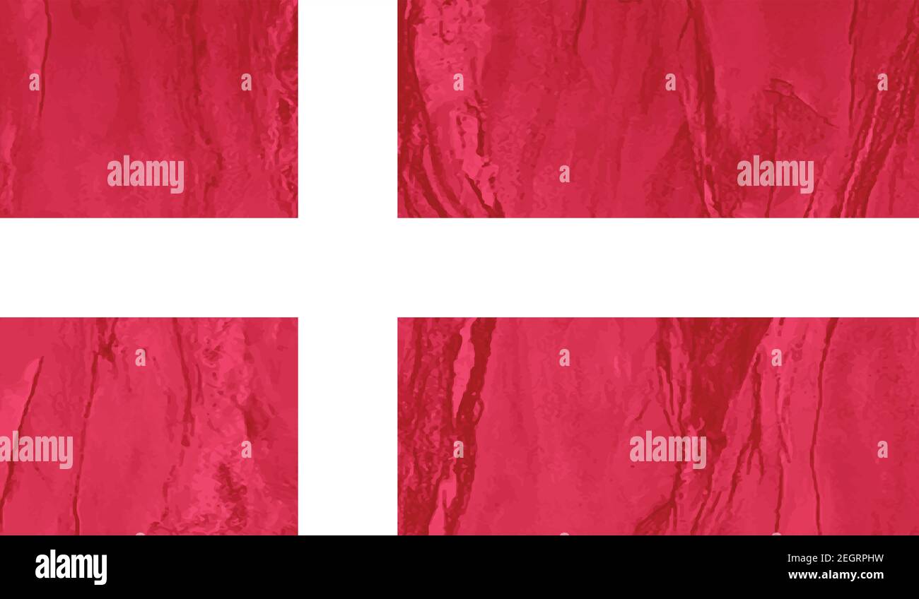 Denmark flag with waving grunge texture. Vector background Stock Vector ...