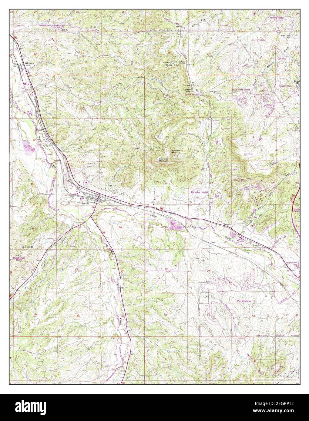 Sedalia, Colorado, map 1965, 124000, United States of America by