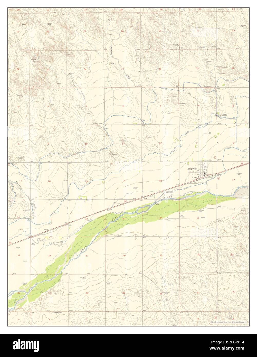 Sedgwick, Colorado, map 1953, 124000, United States of America by