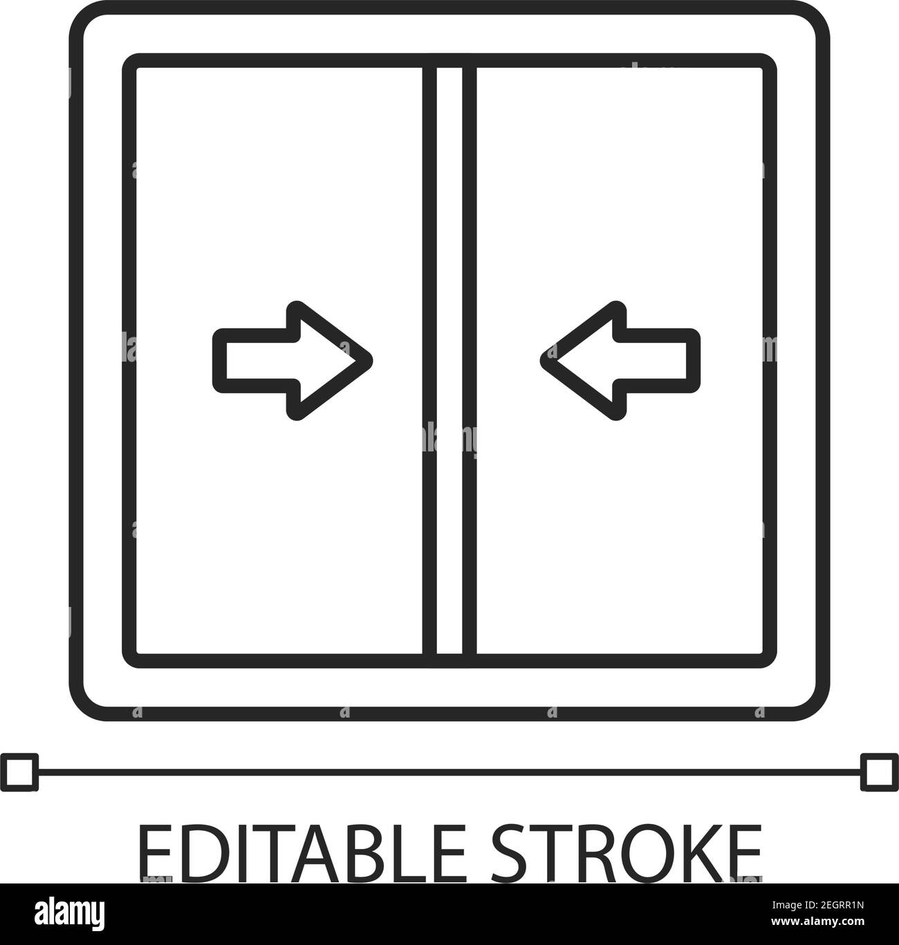 Sliding windows linear icon Stock Vector Image & Art Alamy