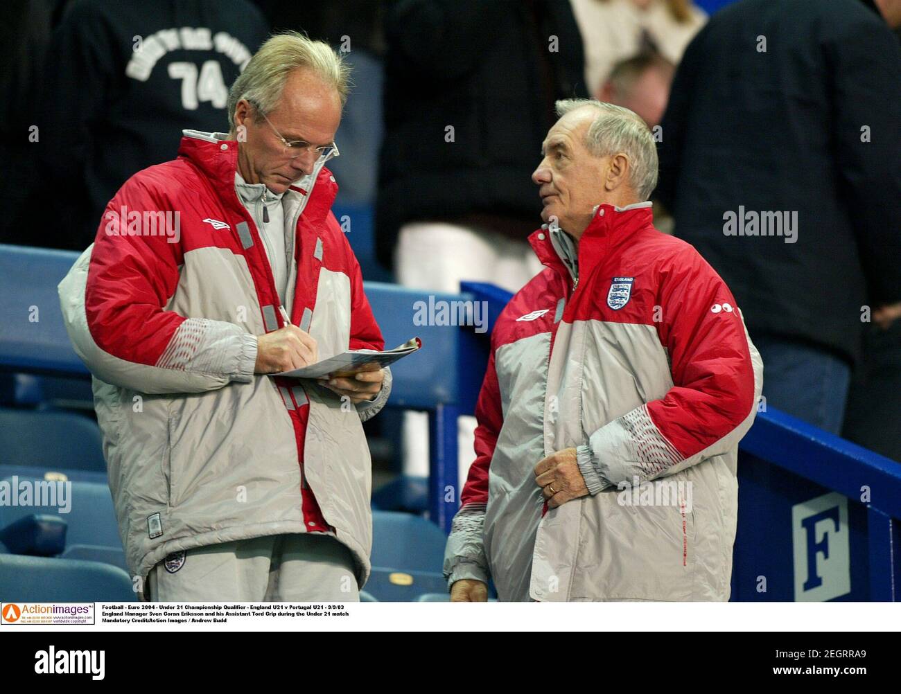 England manager sven goran eriksson with his assistant tord grip hi-res ...