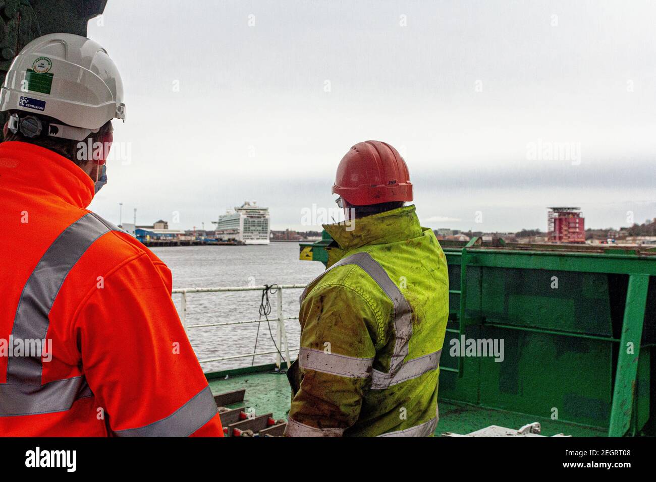Port of Tyne, England. 18th February 2021. Loading of the last of the
