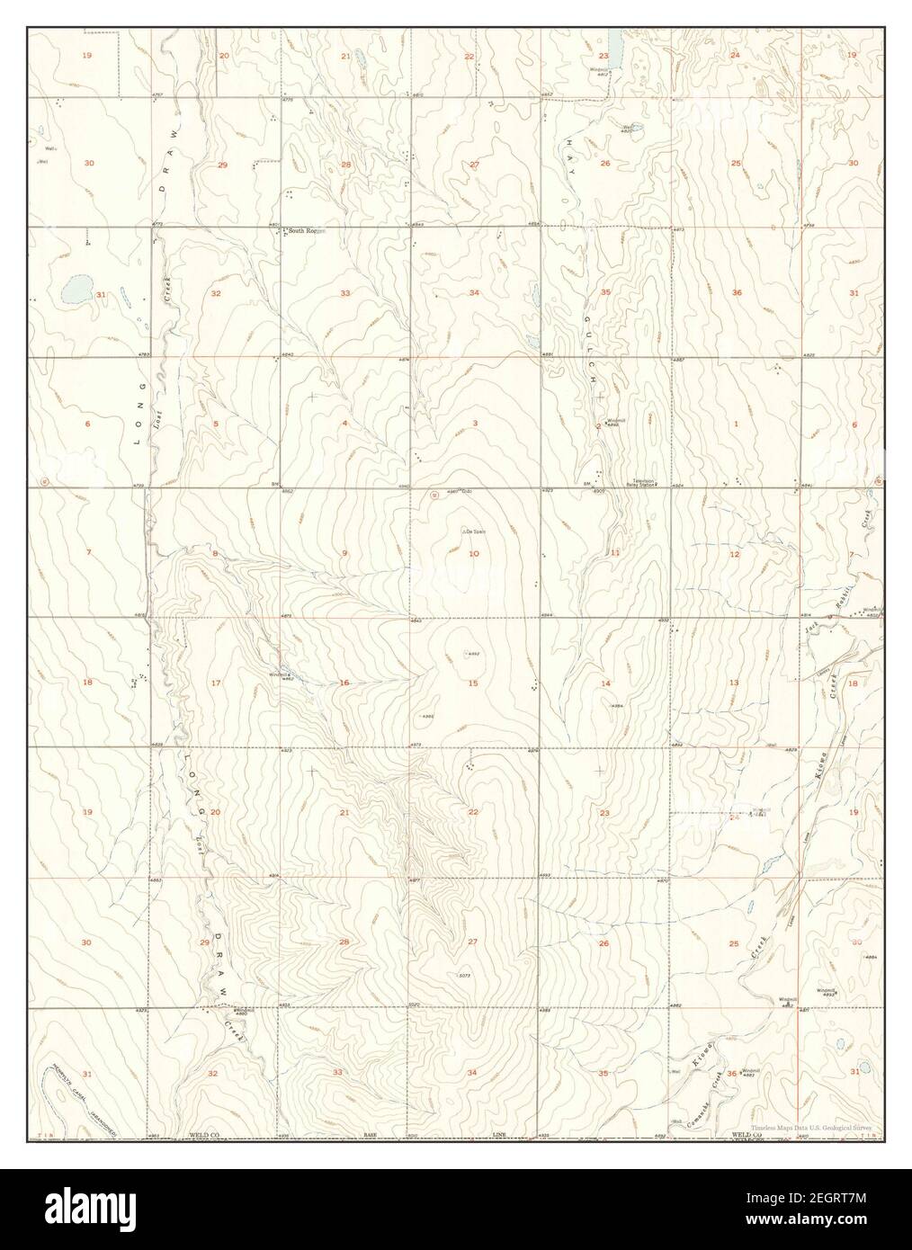 South Roggen, Colorado, map 1950, 124000, United States of America by