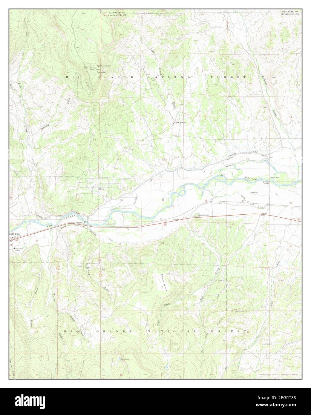 South Fork East, Colorado, map 1967, 124000, United States of America