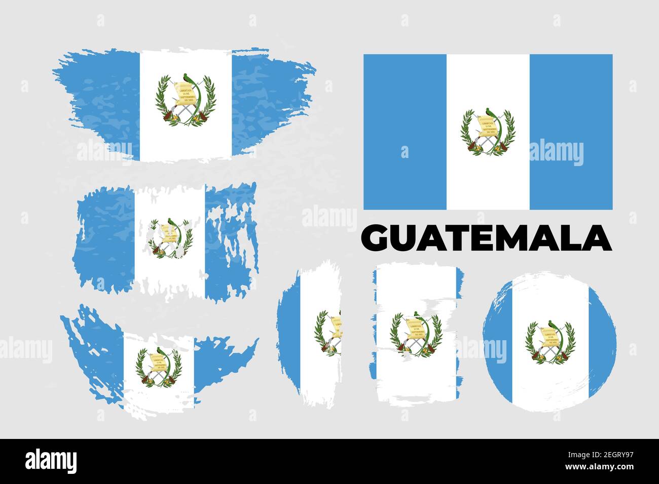 Flag of Guatemala, Republic of Guatemala. Template for award design Stock Vector